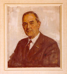 schilderij: portret van Fritz Philips